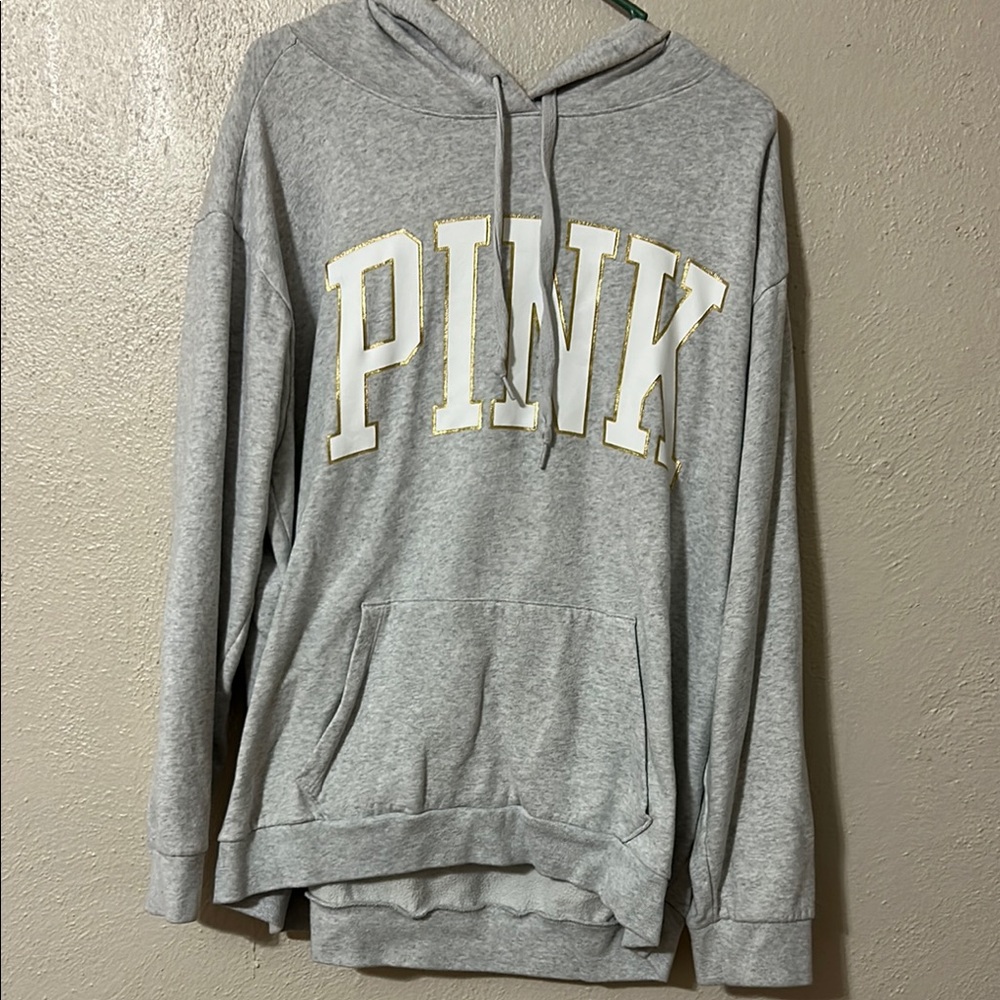 PINK Victoria's Secret Gray Hoodie Sweater